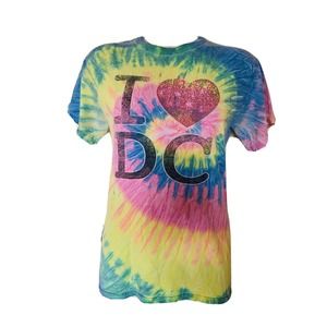 3/$15💜 Womens Size S I Love DC Tie Dye T-shirt